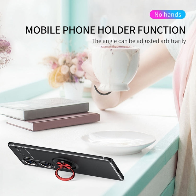 For Honor 60 Metal Ring Holder 360 Degree Rotating TPU Phone Case