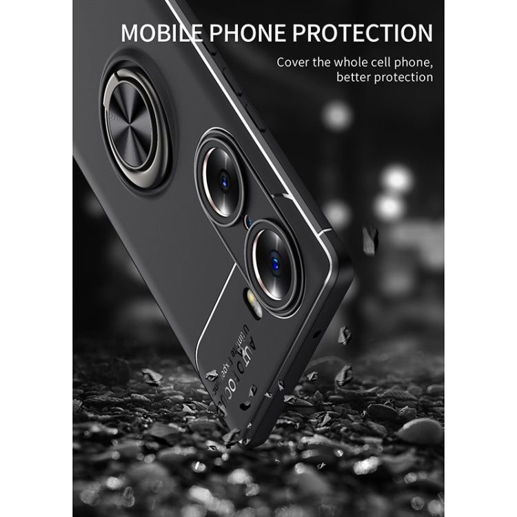 For Honor 60 Metal Ring Holder 360 Degree Rotating TPU Phone Case