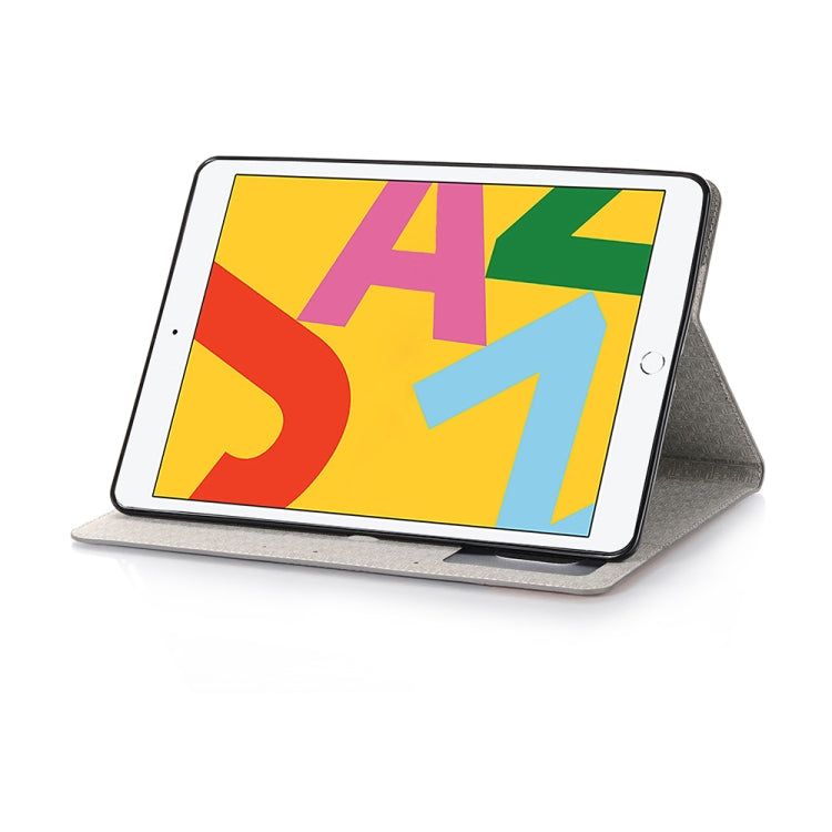 For iPad 10.2 / 10.5 Cross Texture Horizontal Flip PU Leather Case with Holder & Card Slots & Wallet