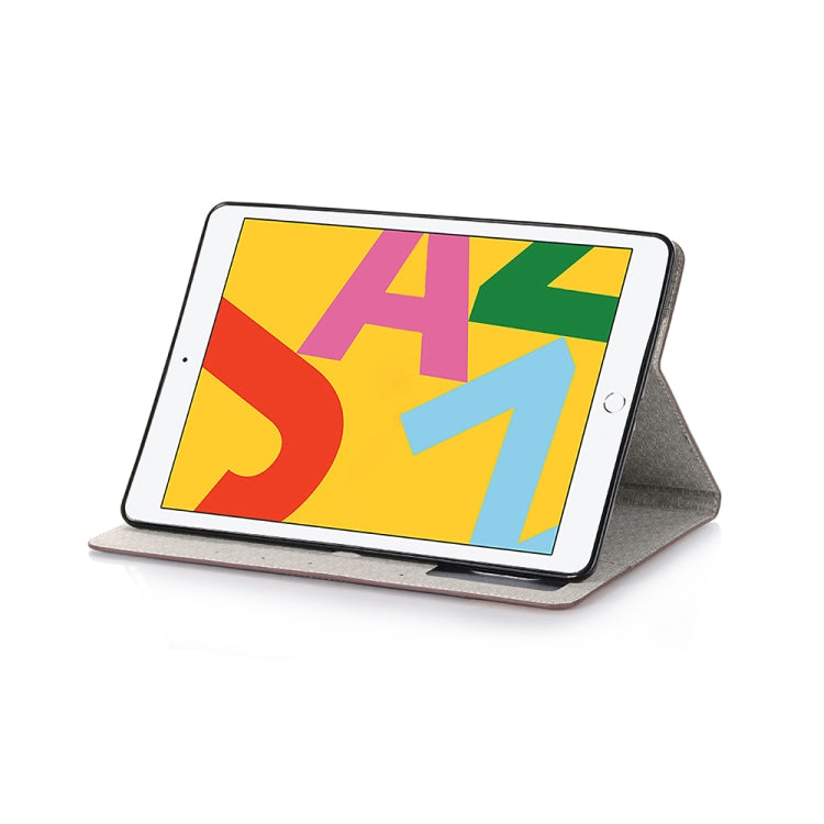 For iPad 10.2 / 10.5 Cross Texture Horizontal Flip PU Leather Case with Holder & Card Slots & Wallet