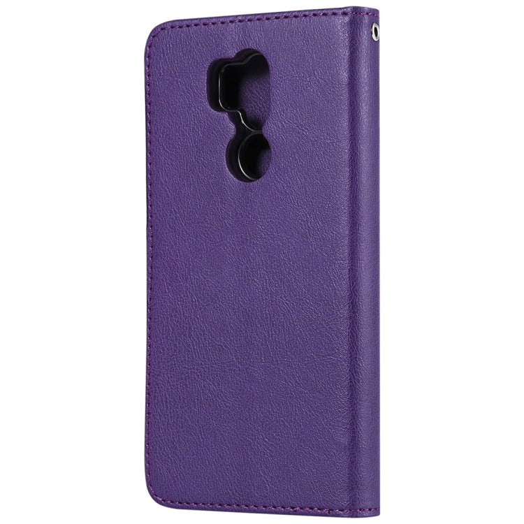 For LG G7 ThinQ Solid Color Horizontal Flip Protective Case with Holder & Card Slots & Wallet & Photo Frame & Lanyard