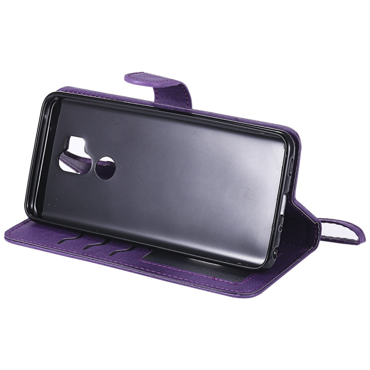 For LG G7 ThinQ Solid Color Horizontal Flip Protective Case with Holder & Card Slots & Wallet & Photo Frame & Lanyard