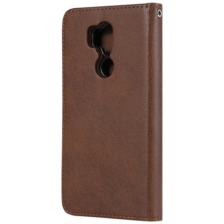 For LG G7 ThinQ Solid Color Horizontal Flip Protective Case with Holder & Card Slots & Wallet & Photo Frame & Lanyard