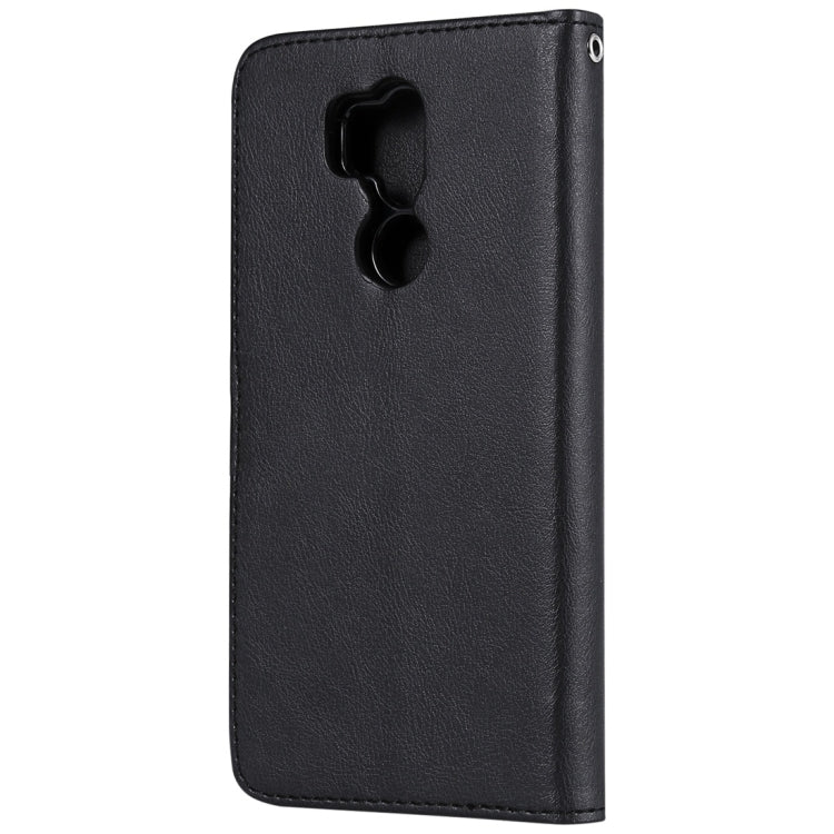 For LG G7 ThinQ Solid Color Horizontal Flip Protective Case with Holder & Card Slots & Wallet & Photo Frame & Lanyard