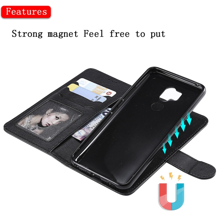 For LG G7 ThinQ Solid Color Horizontal Flip Protective Case with Holder & Card Slots & Wallet & Photo Frame & Lanyard
