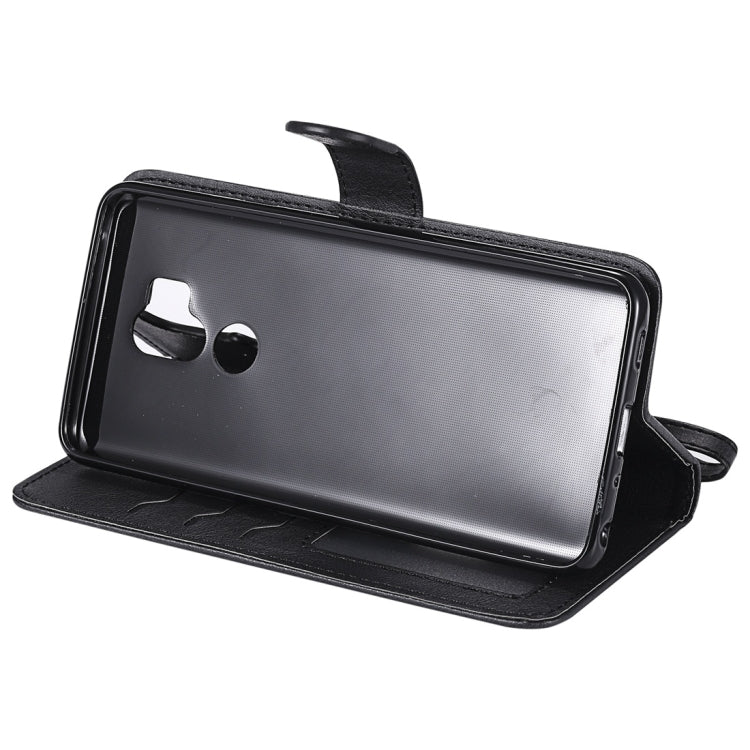 For LG G7 ThinQ Solid Color Horizontal Flip Protective Case with Holder & Card Slots & Wallet & Photo Frame & Lanyard