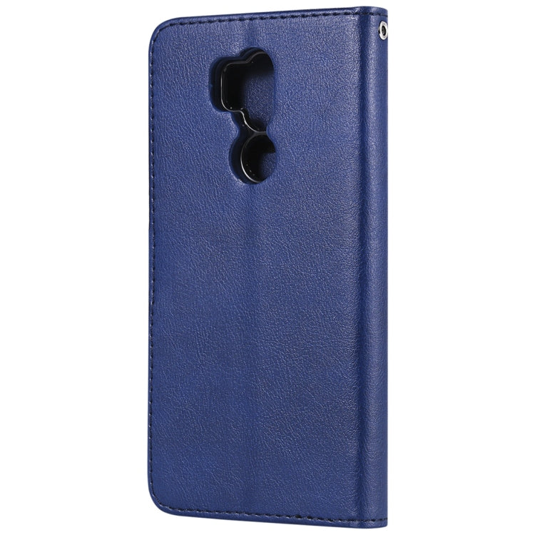For LG G7 ThinQ Solid Color Horizontal Flip Protective Case with Holder & Card Slots & Wallet & Photo Frame & Lanyard