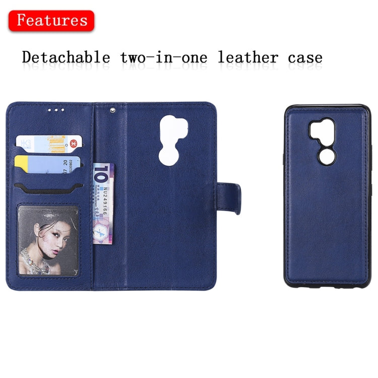 For LG G7 ThinQ Solid Color Horizontal Flip Protective Case with Holder & Card Slots & Wallet & Photo Frame & Lanyard