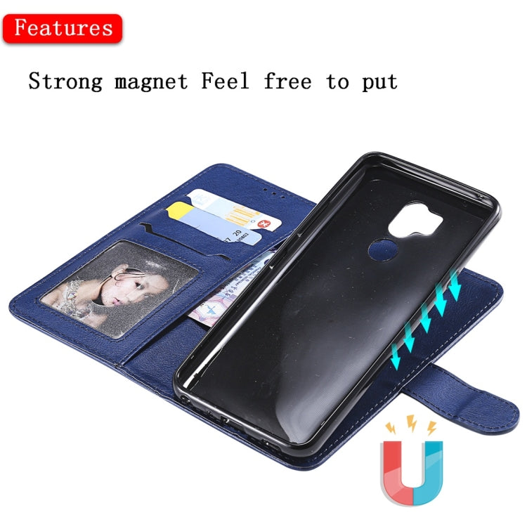For LG G7 ThinQ Solid Color Horizontal Flip Protective Case with Holder & Card Slots & Wallet & Photo Frame & Lanyard
