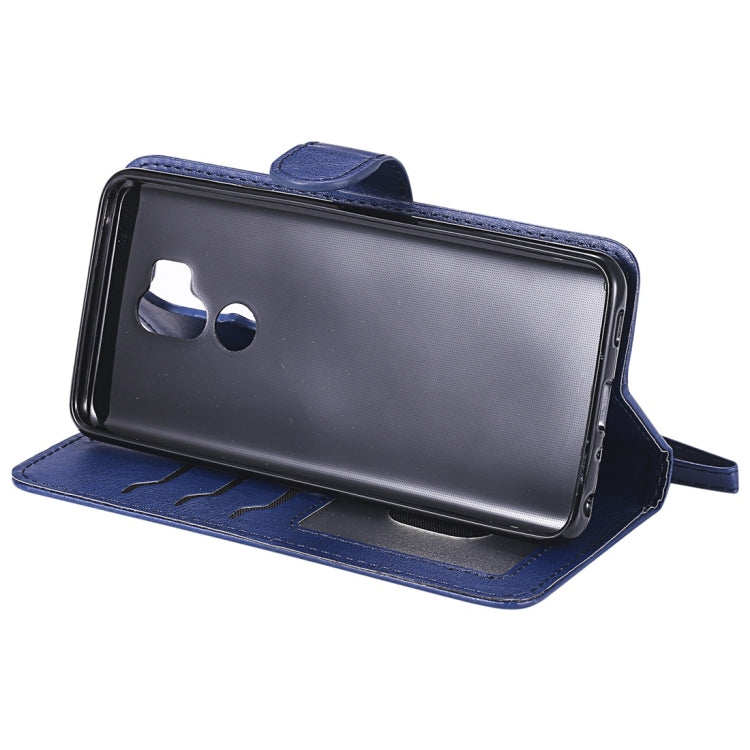 For LG G7 ThinQ Solid Color Horizontal Flip Protective Case with Holder & Card Slots & Wallet & Photo Frame & Lanyard
