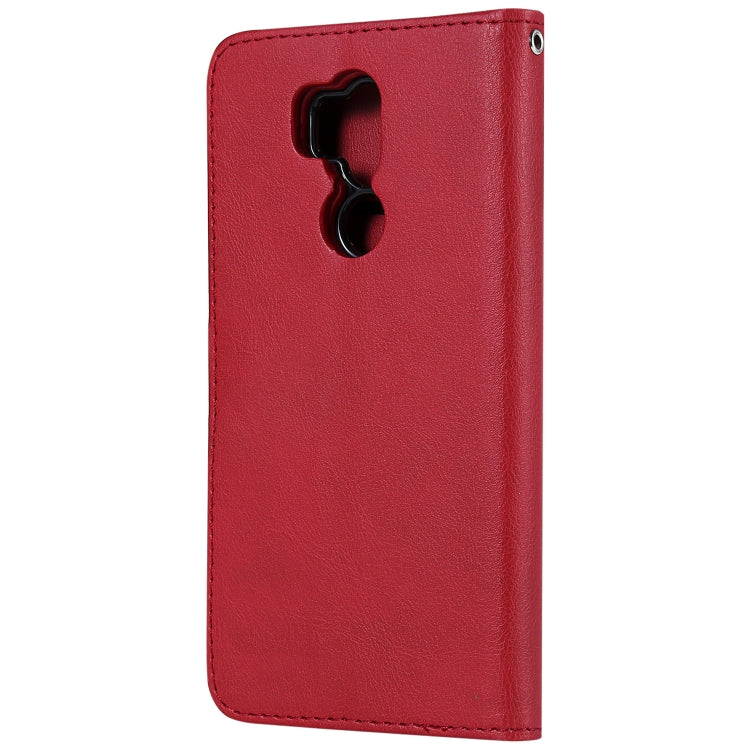 For LG G7 ThinQ Solid Color Horizontal Flip Protective Case with Holder & Card Slots & Wallet & Photo Frame & Lanyard