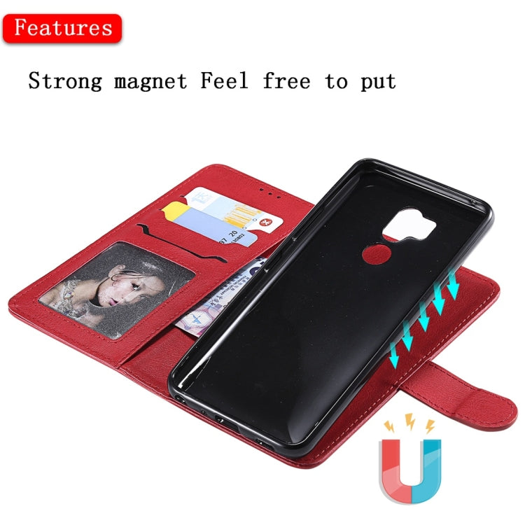 For LG G7 ThinQ Solid Color Horizontal Flip Protective Case with Holder & Card Slots & Wallet & Photo Frame & Lanyard