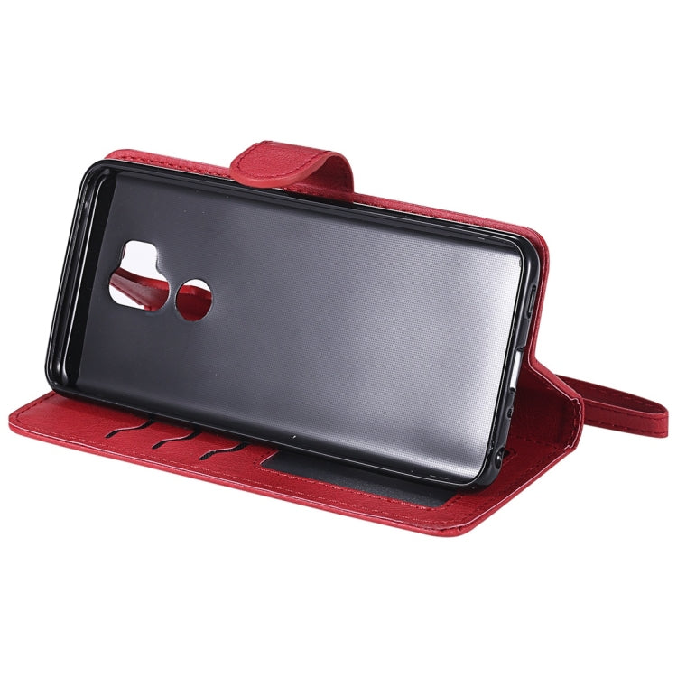 For LG G7 ThinQ Solid Color Horizontal Flip Protective Case with Holder & Card Slots & Wallet & Photo Frame & Lanyard