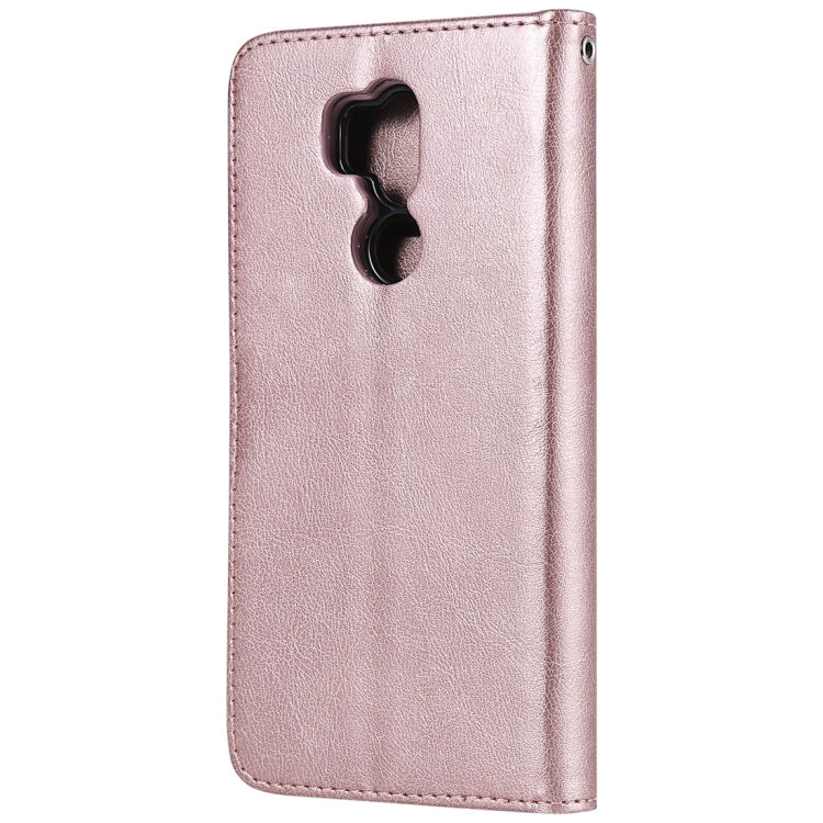 For LG G7 ThinQ Solid Color Horizontal Flip Protective Case with Holder & Card Slots & Wallet & Photo Frame & Lanyard