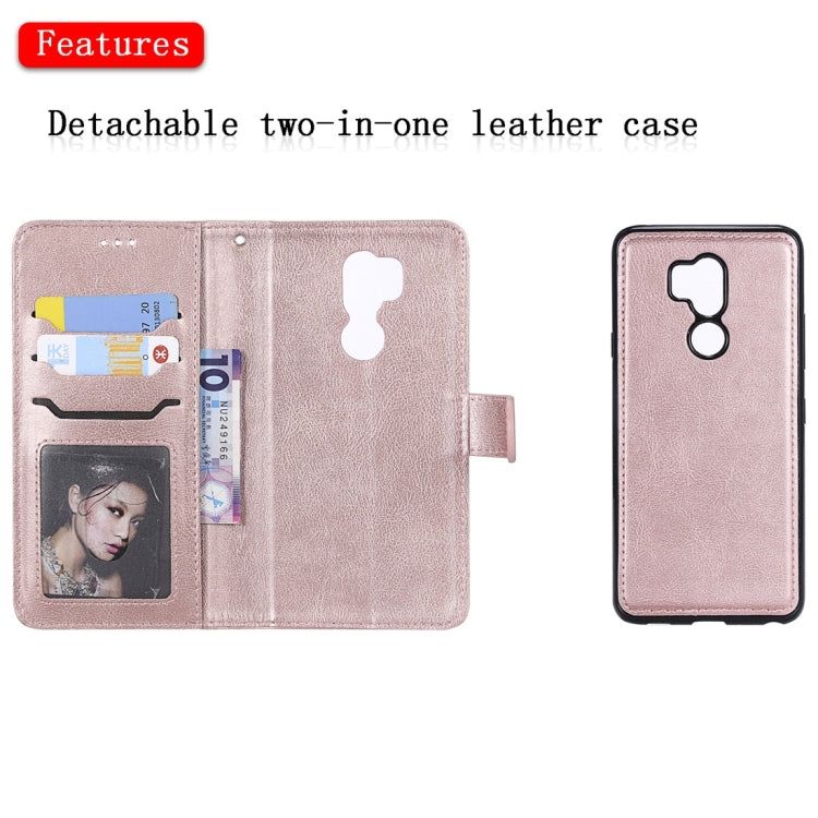 For LG G7 ThinQ Solid Color Horizontal Flip Protective Case with Holder & Card Slots & Wallet & Photo Frame & Lanyard