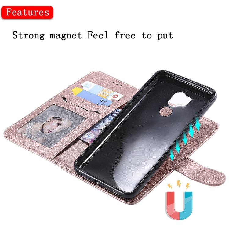 For LG G7 ThinQ Solid Color Horizontal Flip Protective Case with Holder & Card Slots & Wallet & Photo Frame & Lanyard