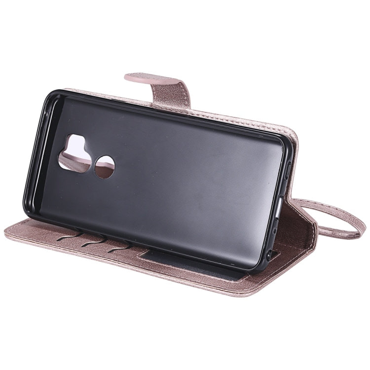 For LG G7 ThinQ Solid Color Horizontal Flip Protective Case with Holder & Card Slots & Wallet & Photo Frame & Lanyard