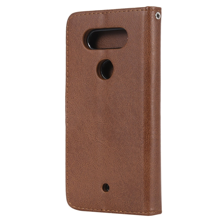 For LG G8 ThinQ Solid Color Horizontal Flip Protective Case with Holder & Card Slots & Wallet & Photo Frame & Lanyard