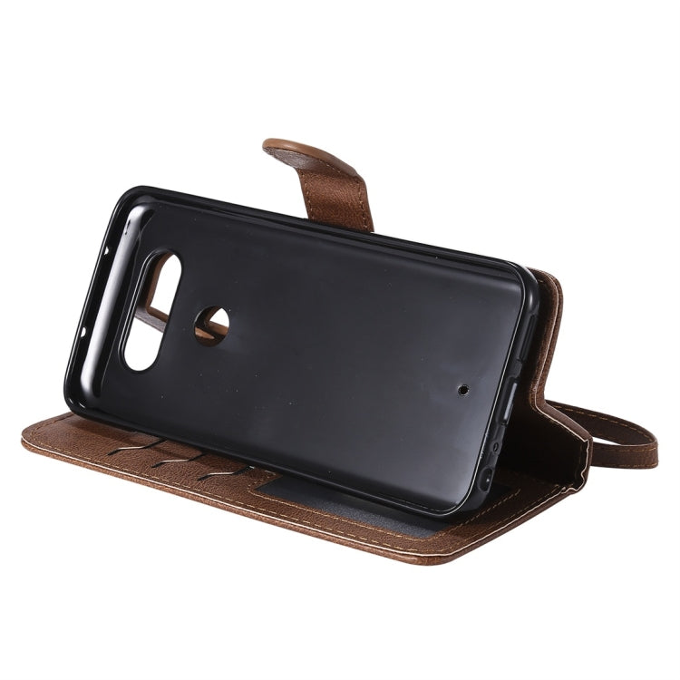 For LG G8 ThinQ Solid Color Horizontal Flip Protective Case with Holder & Card Slots & Wallet & Photo Frame & Lanyard
