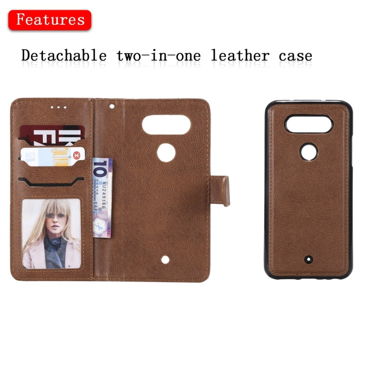 For LG G8 ThinQ Solid Color Horizontal Flip Protective Case with Holder & Card Slots & Wallet & Photo Frame & Lanyard
