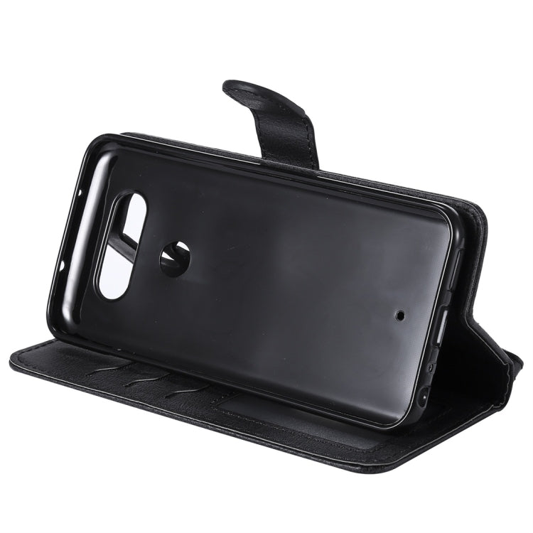 For LG G8 ThinQ Solid Color Horizontal Flip Protective Case with Holder & Card Slots & Wallet & Photo Frame & Lanyard