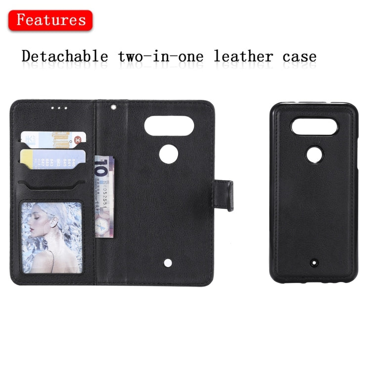 For LG G8 ThinQ Solid Color Horizontal Flip Protective Case with Holder & Card Slots & Wallet & Photo Frame & Lanyard