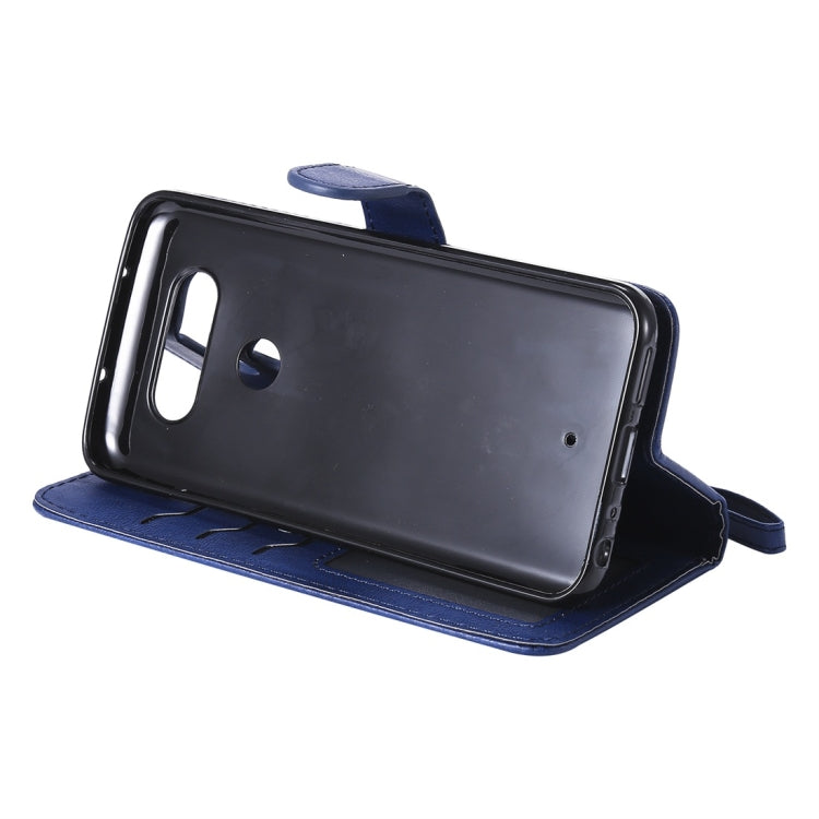 For LG G8 ThinQ Solid Color Horizontal Flip Protective Case with Holder & Card Slots & Wallet & Photo Frame & Lanyard