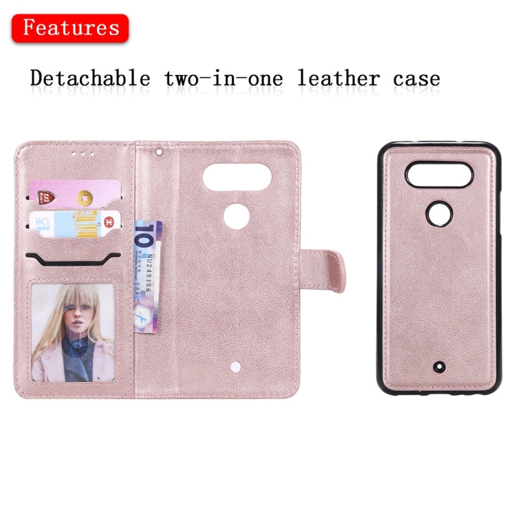 For LG G8 ThinQ Solid Color Horizontal Flip Protective Case with Holder & Card Slots & Wallet & Photo Frame & Lanyard