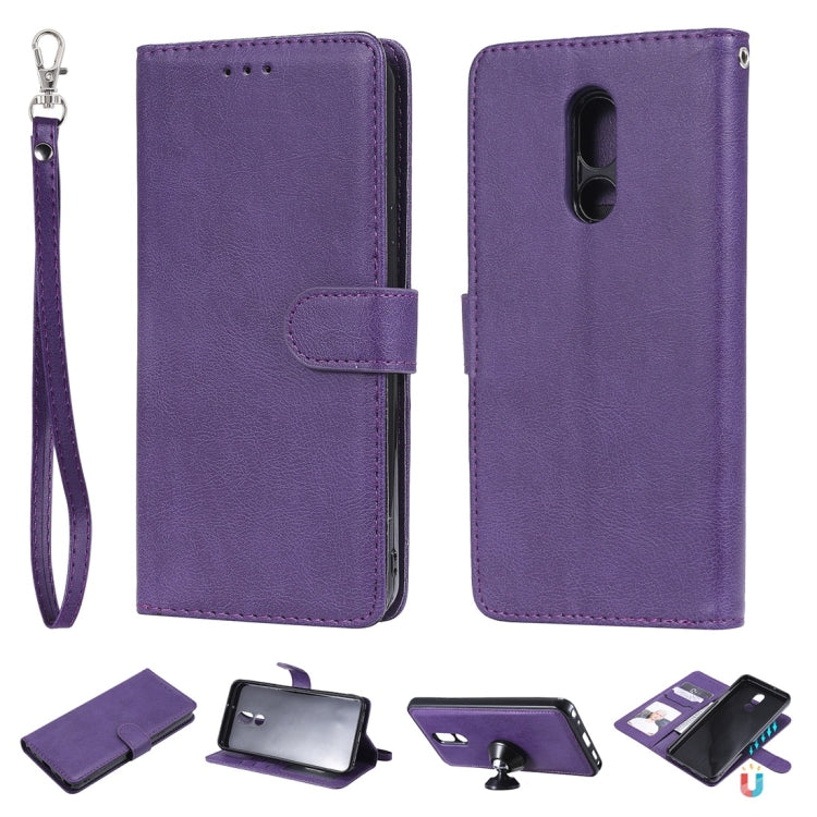 For LG Stylo 5 Solid Color Horizontal Flip Protective Case with Holder & Card Slots & Wallet & Photo Frame & Lanyard