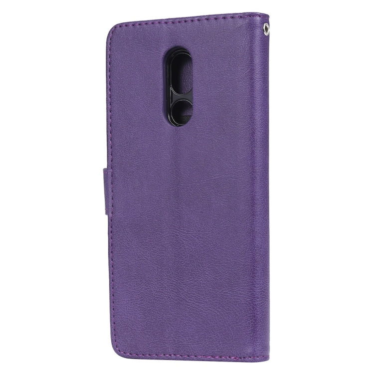 For LG Stylo 5 Solid Color Horizontal Flip Protective Case with Holder & Card Slots & Wallet & Photo Frame & Lanyard