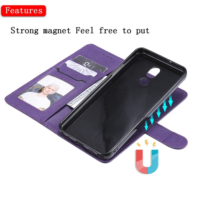 For LG Stylo 5 Solid Color Horizontal Flip Protective Case with Holder & Card Slots & Wallet & Photo Frame & Lanyard