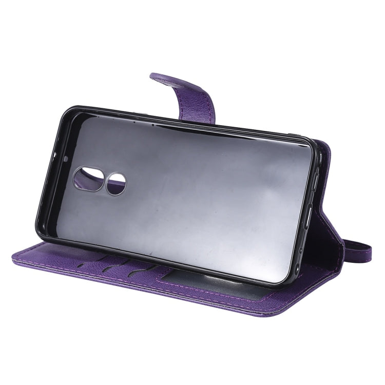 For LG Stylo 5 Solid Color Horizontal Flip Protective Case with Holder & Card Slots & Wallet & Photo Frame & Lanyard