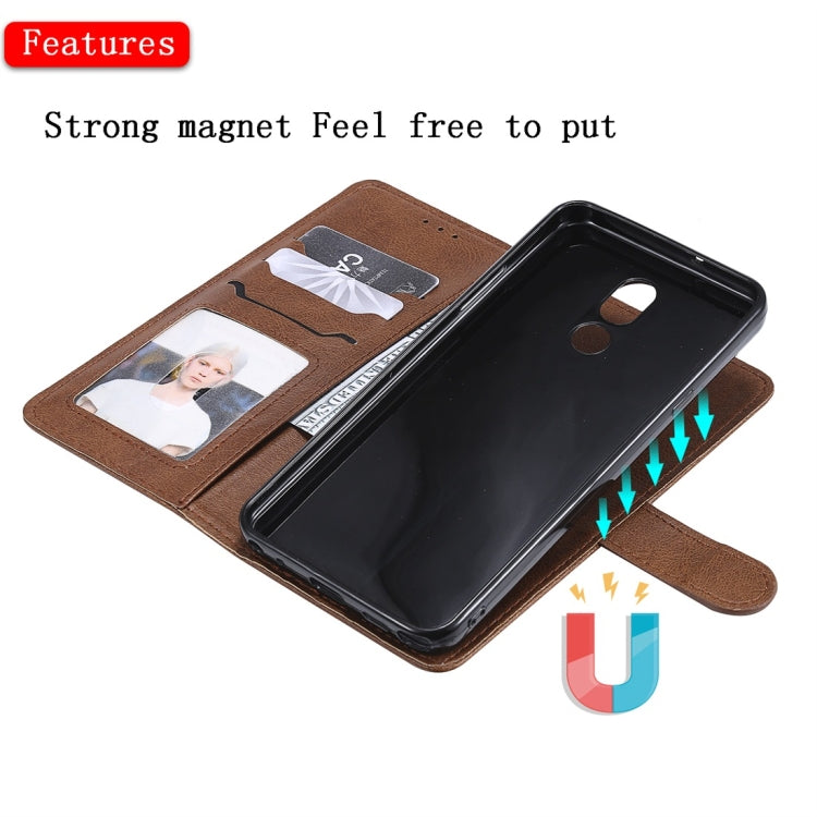 For LG Stylo 5 Solid Color Horizontal Flip Protective Case with Holder & Card Slots & Wallet & Photo Frame & Lanyard