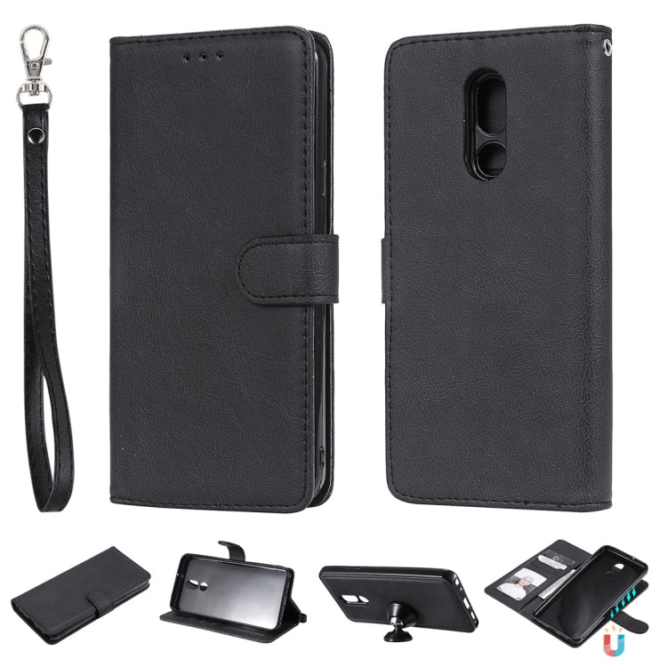 For LG Stylo 5 Solid Color Horizontal Flip Protective Case with Holder & Card Slots & Wallet & Photo Frame & Lanyard