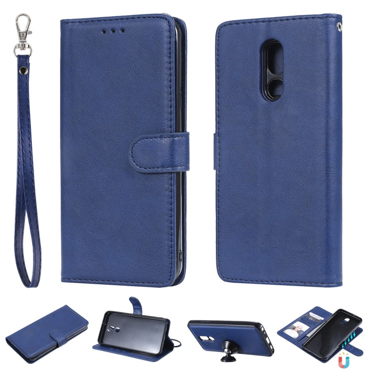For LG Stylo 5 Solid Color Horizontal Flip Protective Case with Holder & Card Slots & Wallet & Photo Frame & Lanyard
