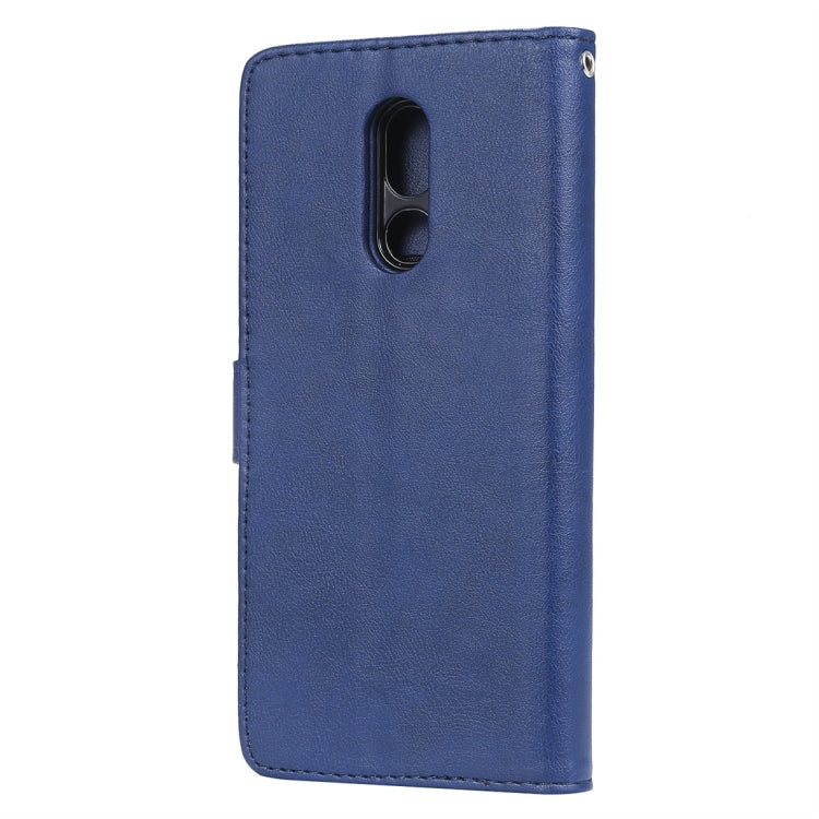 For LG Stylo 5 Solid Color Horizontal Flip Protective Case with Holder & Card Slots & Wallet & Photo Frame & Lanyard