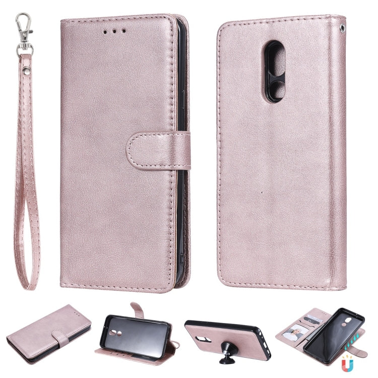 For LG Stylo 5 Solid Color Horizontal Flip Protective Case with Holder & Card Slots & Wallet & Photo Frame & Lanyard