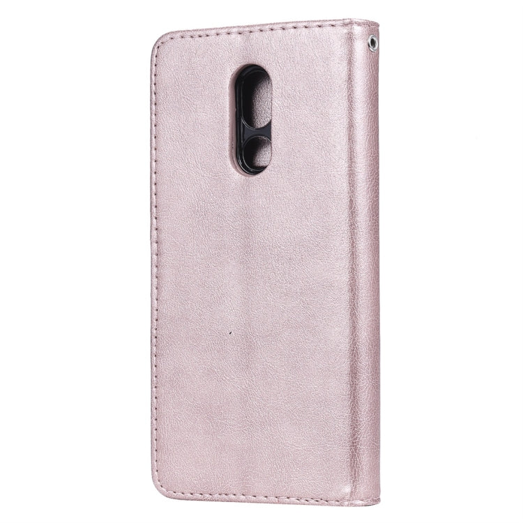 For LG Stylo 5 Solid Color Horizontal Flip Protective Case with Holder & Card Slots & Wallet & Photo Frame & Lanyard