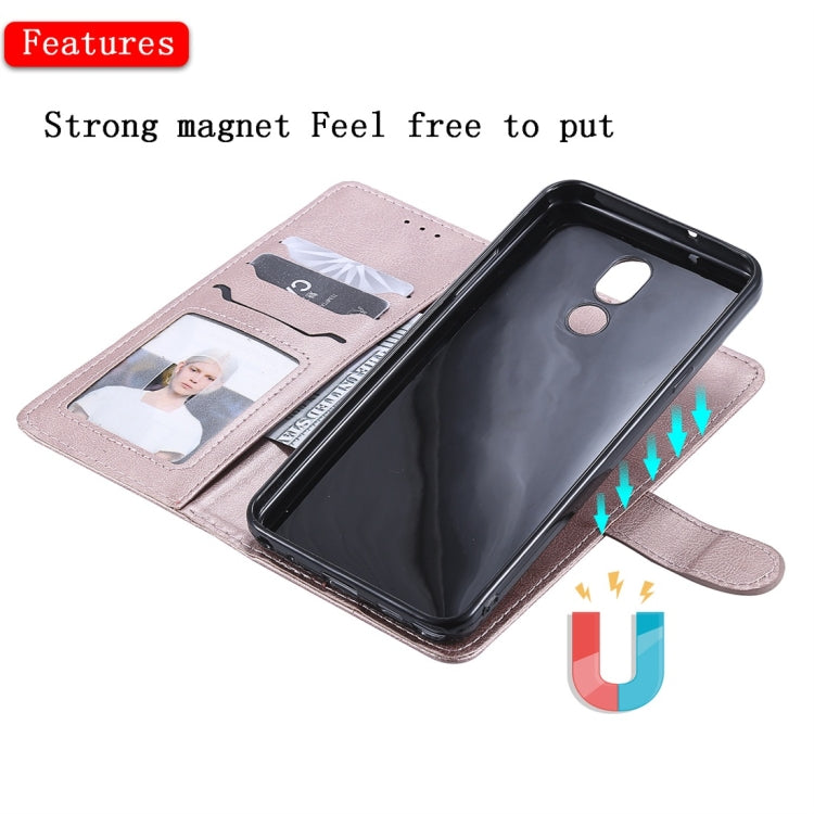 For LG Stylo 5 Solid Color Horizontal Flip Protective Case with Holder & Card Slots & Wallet & Photo Frame & Lanyard
