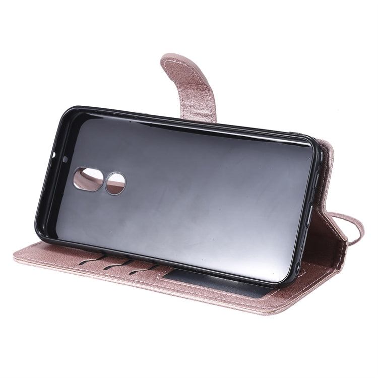 For LG Stylo 5 Solid Color Horizontal Flip Protective Case with Holder & Card Slots & Wallet & Photo Frame & Lanyard