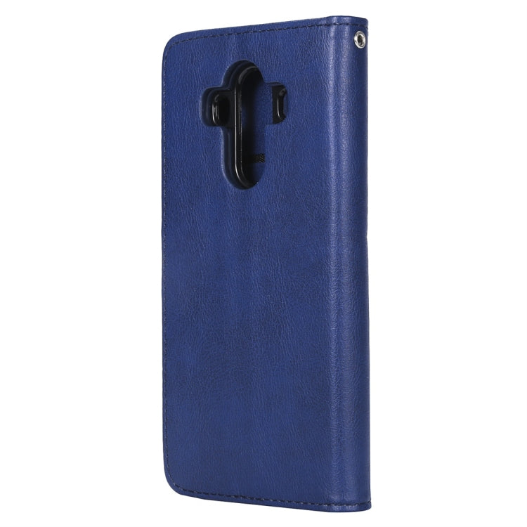 For Huawei Mate 10 Pro Solid Color Horizontal Flip Protective Case with Holder & Card Slots & Wallet & Photo Frame & Lanyard