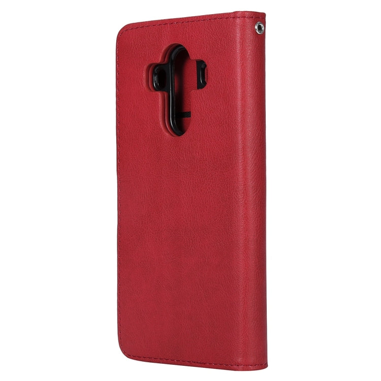 For Huawei Mate 10 Pro Solid Color Horizontal Flip Protective Case with Holder & Card Slots & Wallet & Photo Frame & Lanyard