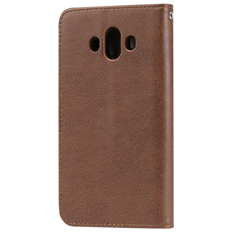 For Huawei Mate 10 Solid Color Horizontal Flip Protective Case with Holder & Card Slots & Wallet & Photo Frame & Lanyard