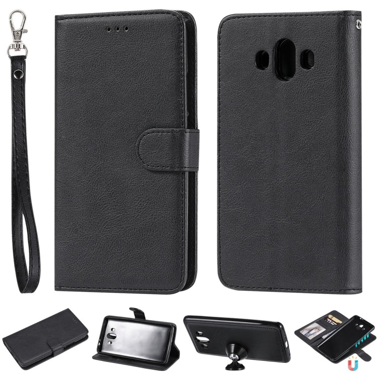 For Huawei Mate 10 Solid Color Horizontal Flip Protective Case with Holder & Card Slots & Wallet & Photo Frame & Lanyard