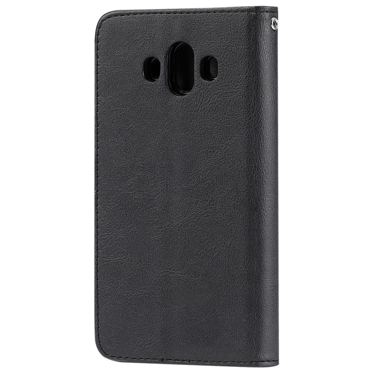 For Huawei Mate 10 Solid Color Horizontal Flip Protective Case with Holder & Card Slots & Wallet & Photo Frame & Lanyard