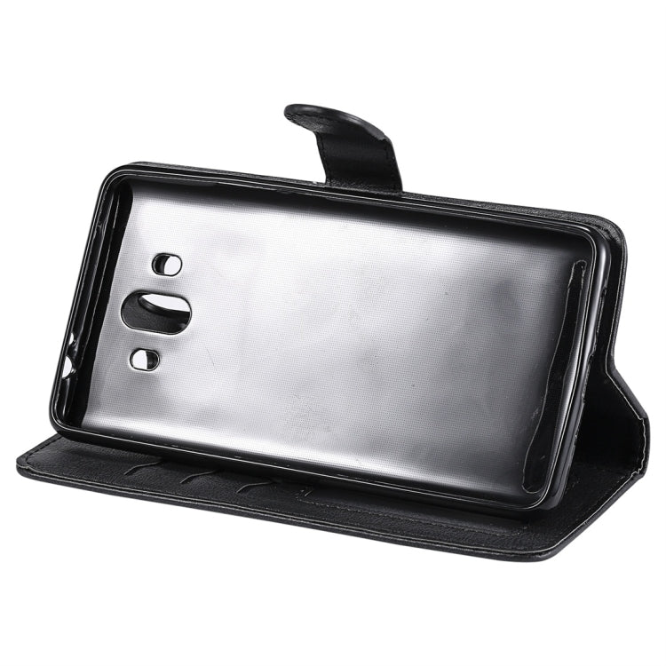 For Huawei Mate 10 Solid Color Horizontal Flip Protective Case with Holder & Card Slots & Wallet & Photo Frame & Lanyard