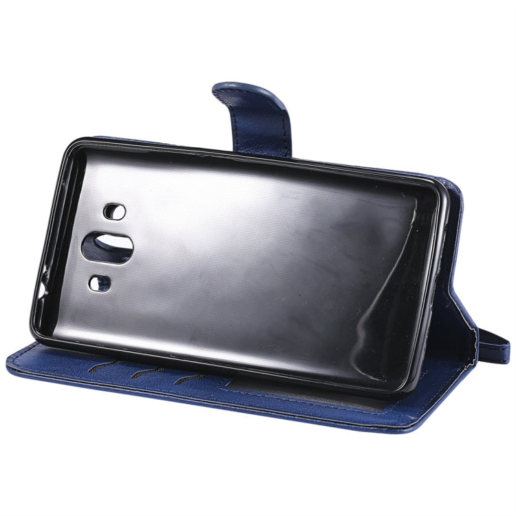 For Huawei Mate 10 Solid Color Horizontal Flip Protective Case with Holder & Card Slots & Wallet & Photo Frame & Lanyard