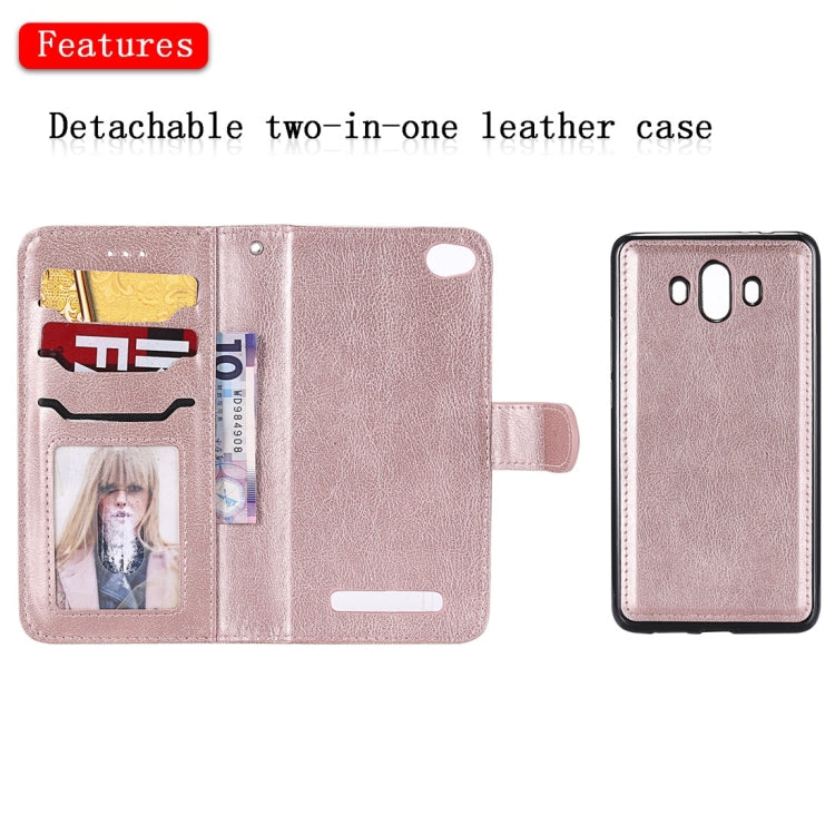 For Huawei Mate 10 Solid Color Horizontal Flip Protective Case with Holder & Card Slots & Wallet & Photo Frame & Lanyard