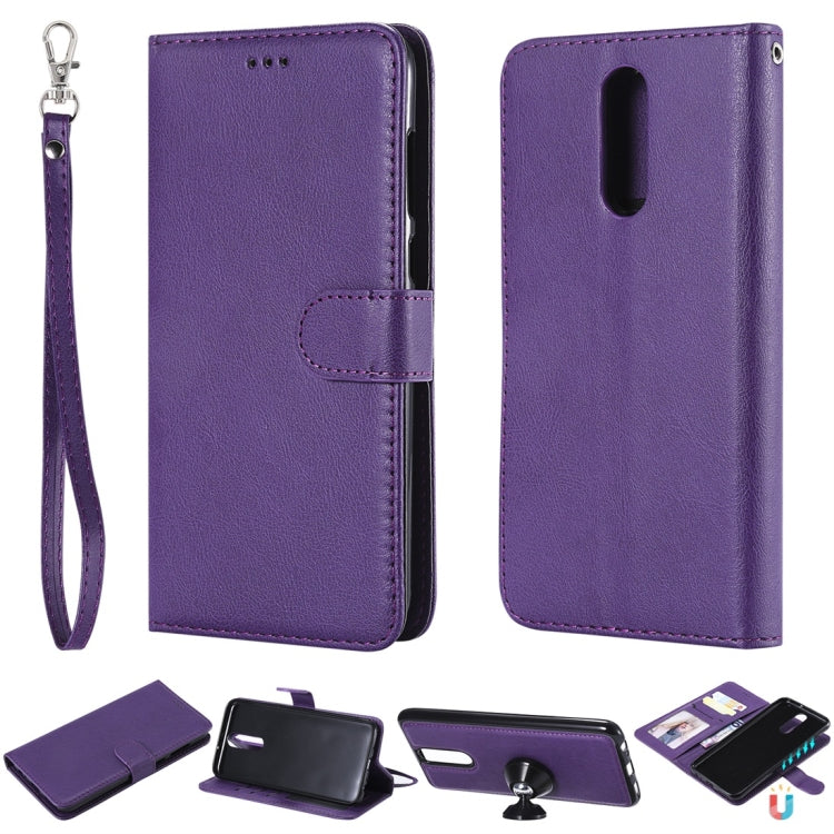 For Huawei Mate 10 Lite Solid Color Horizontal Flip Protective Case with Holder & Card Slots & Wallet & Photo Frame & Lanyard