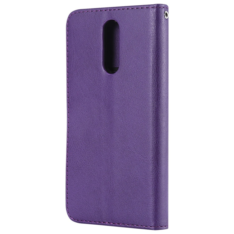 For Huawei Mate 10 Lite Solid Color Horizontal Flip Protective Case with Holder & Card Slots & Wallet & Photo Frame & Lanyard